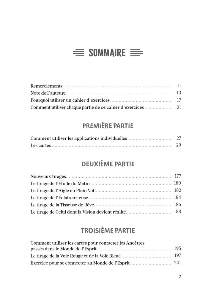 Les Cartes du Chemin sacré - Cahier d'exercices