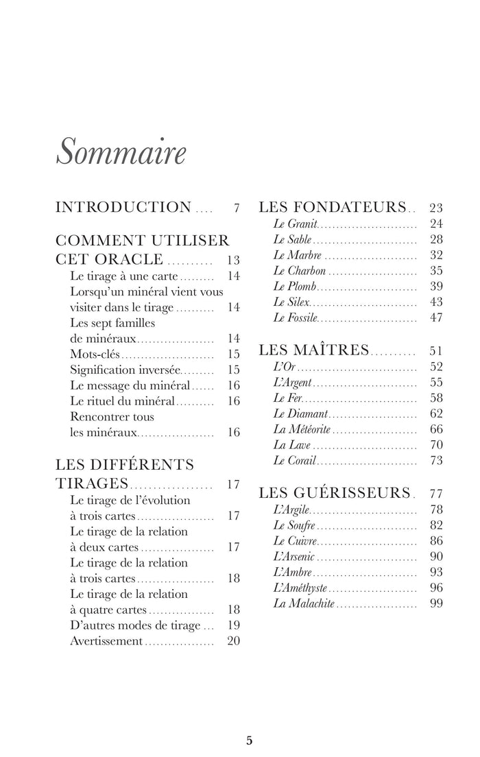 L'oracle du peuple minéral