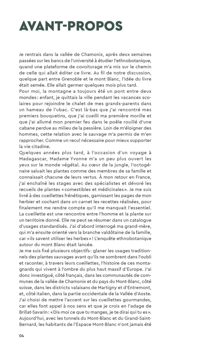 Cueillette gourmande autour du Mont-Blanc