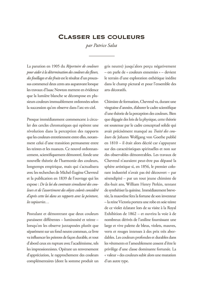 Répertoire de couleurs