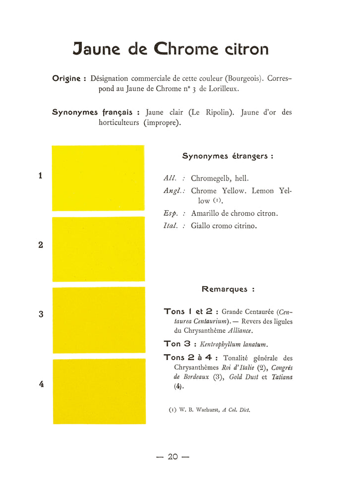 Répertoire de couleurs
