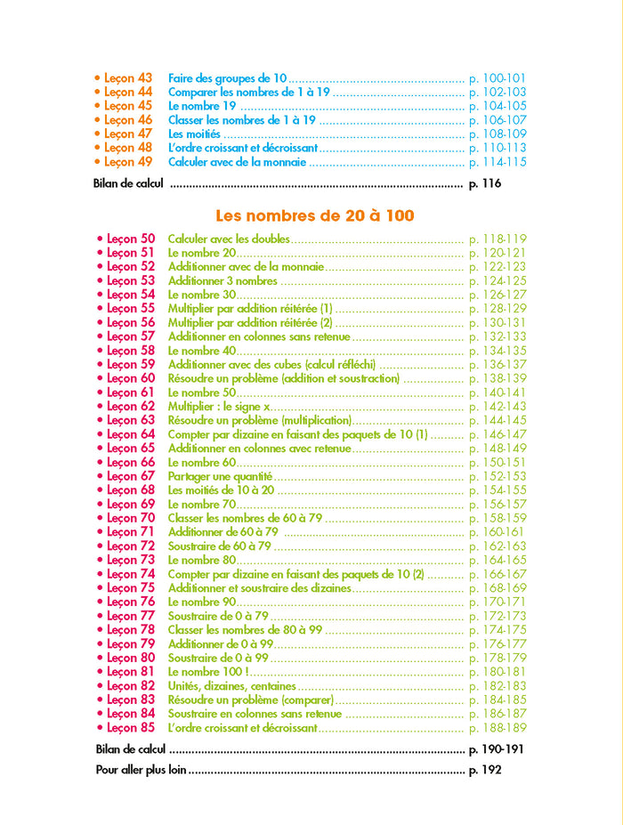 J'apprends le calcul  Grande Section et CP