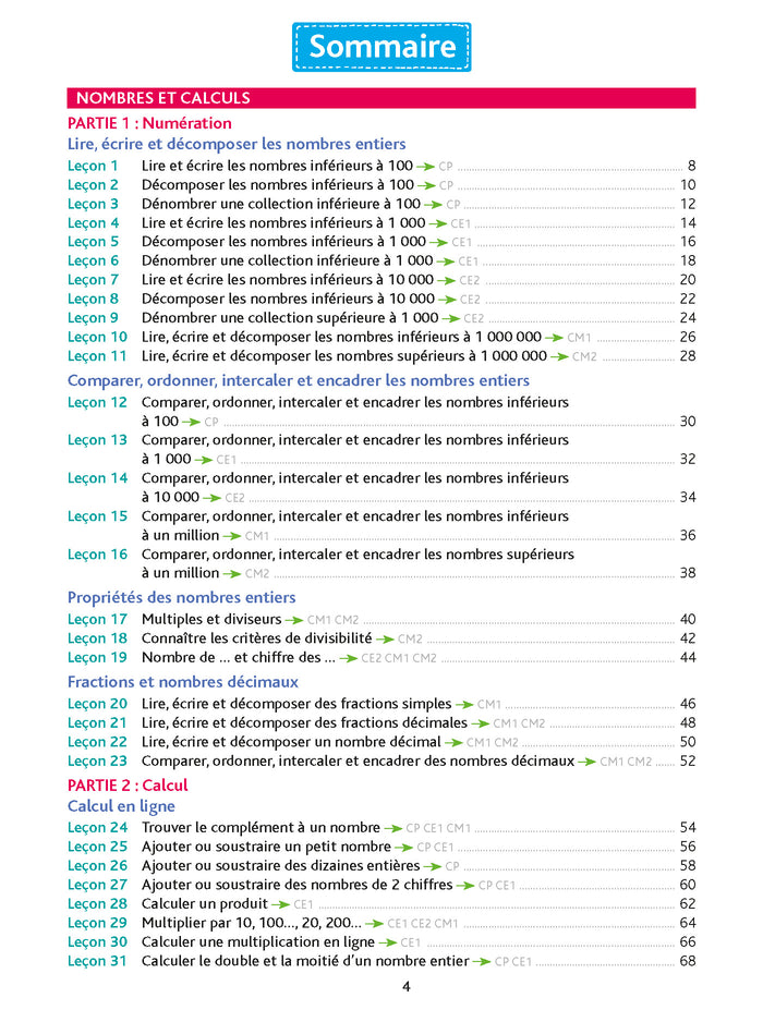 Bled Ecole primaire Maths du CP au CM2