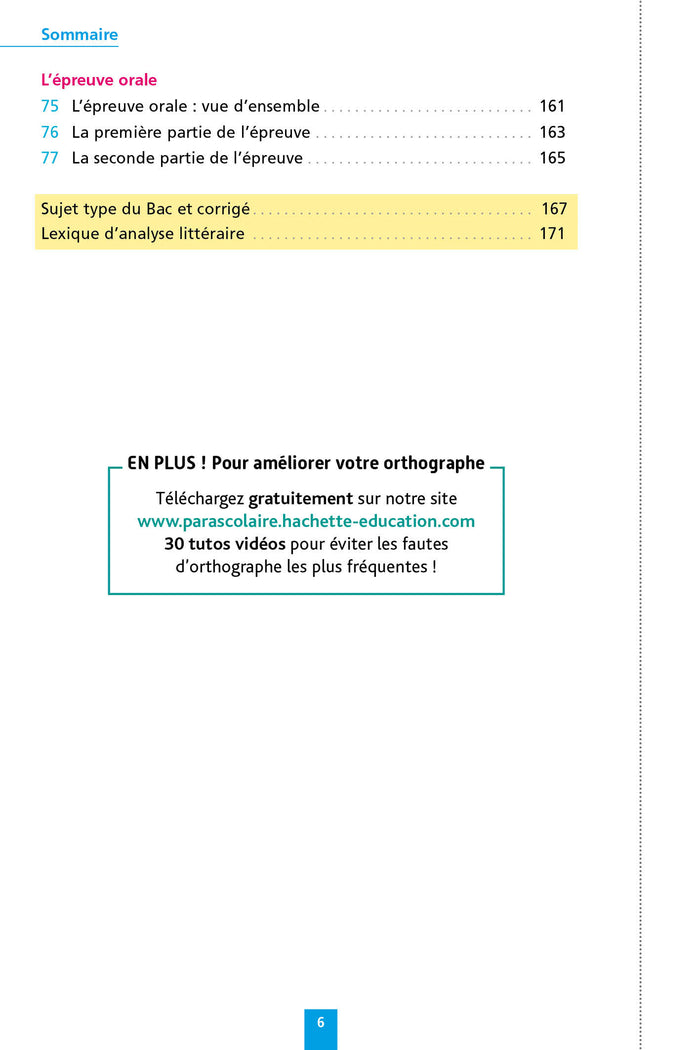 Objectif Bac Fiches détachables Français 1re Bac 2023