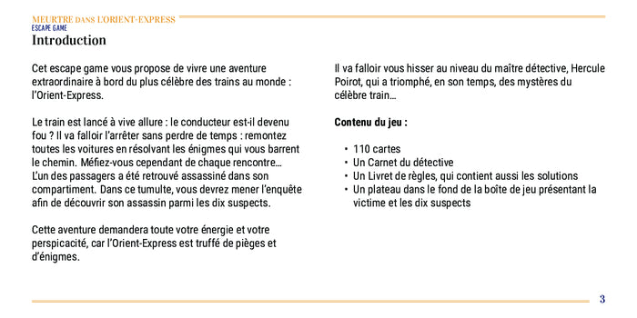 Escape Game - Meurtre dans l'Orient Express