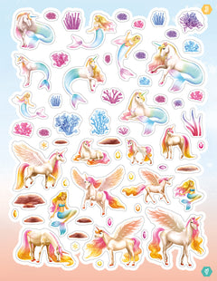 Licornes de rêve - Cahier de stickers Magie des sirènes