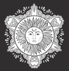 Black coloriage - Astro Mandalas