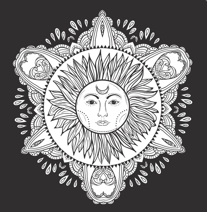 Black coloriage - Astro Mandalas