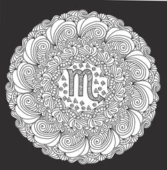 Black coloriage - Astro Mandalas