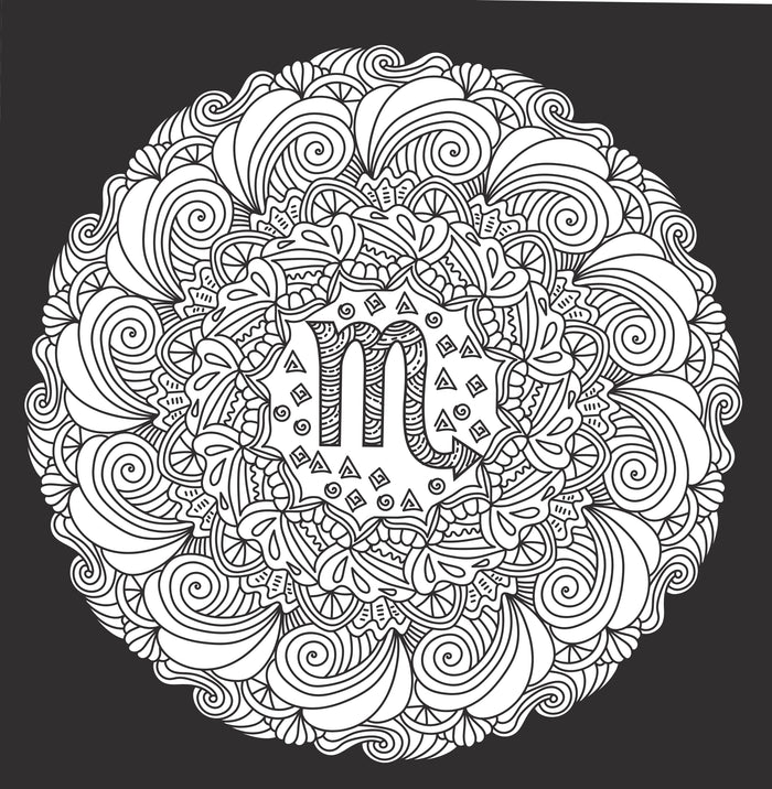 Black coloriage - Astro Mandalas