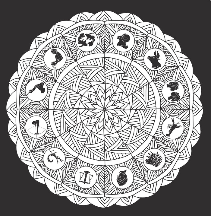 Black coloriage - Astro Mandalas