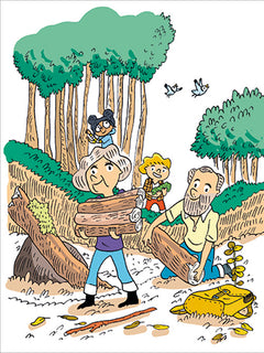 La cabane avec papi et mamie