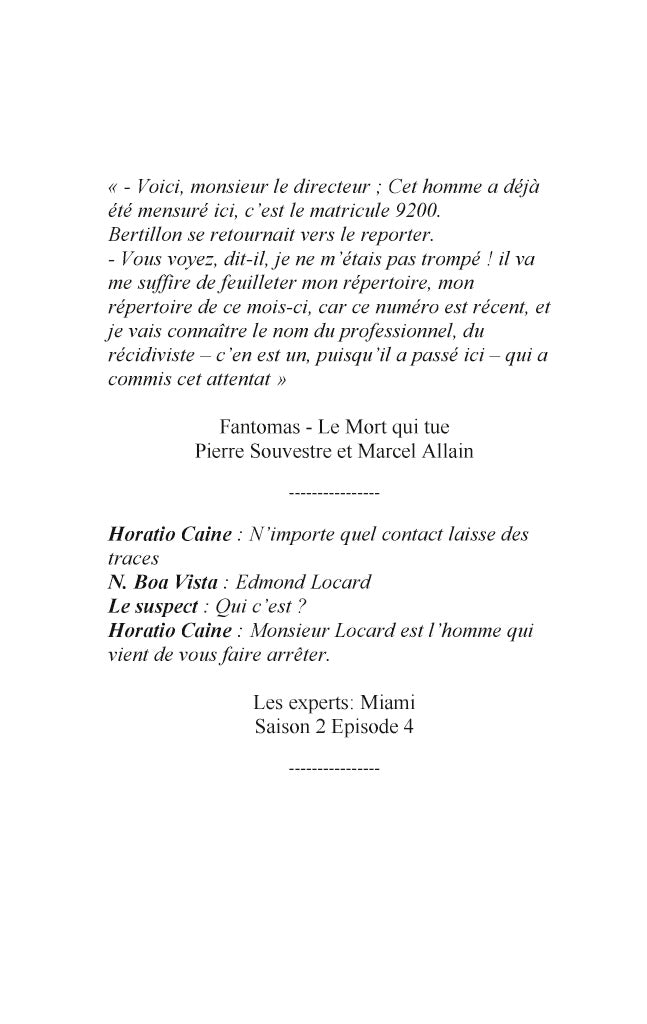 Petites histoires de la police technique et scientifique