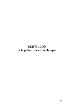 Petites histoires de la Police Technique et Scientifique