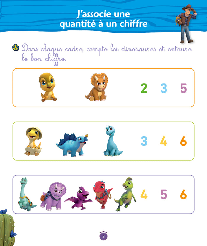 Dino Ranch - J'apprends les premiers nombres - Moyenne Section