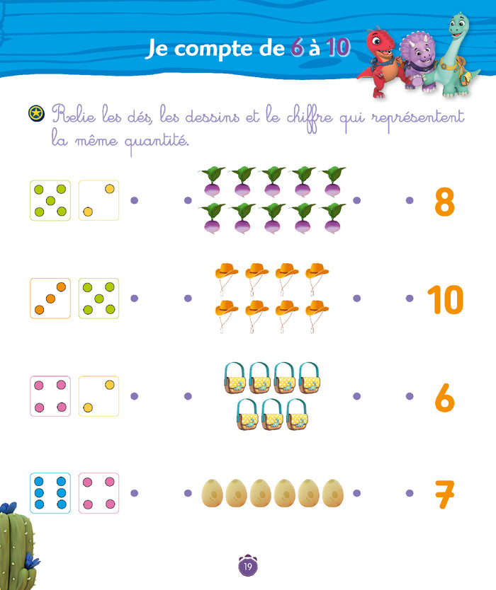 Dino Ranch - J'apprends les premiers nombres - Moyenne Section