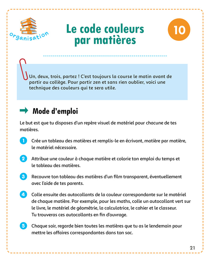 Mon kit 100 % réussite spécial dys au collège (+ autocollants)