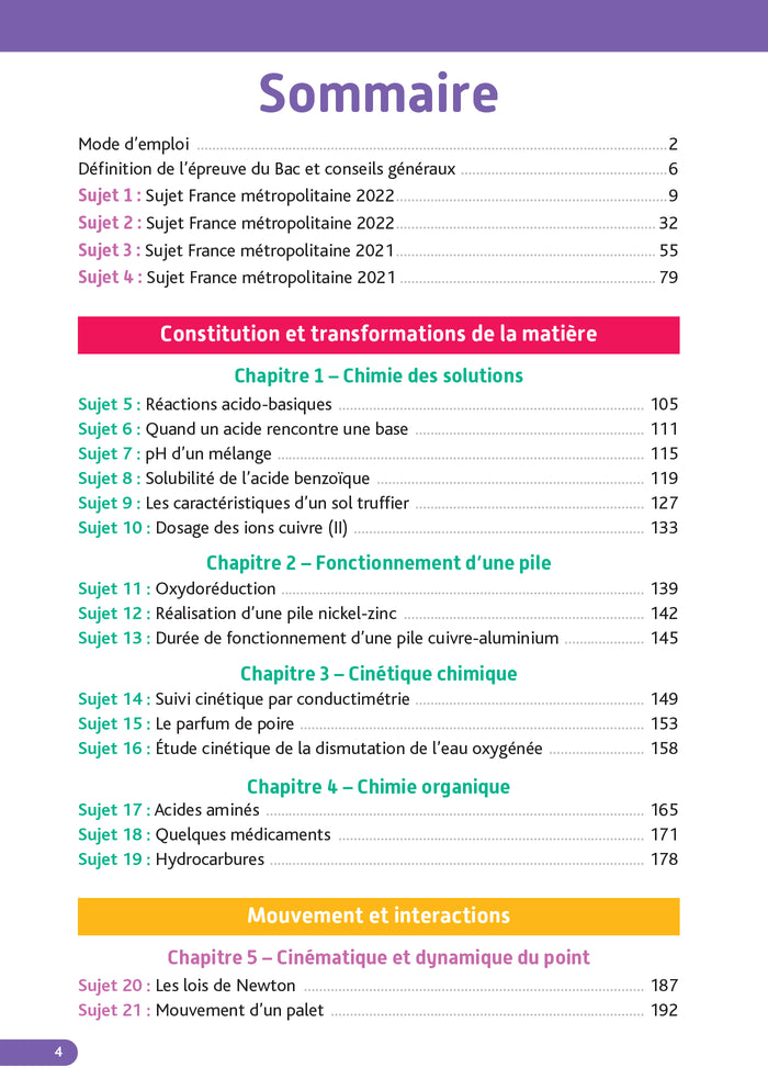 Annales Objectif BAC 2023 - Spécialité Physique-Chimie