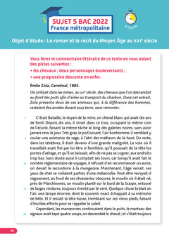 Annales Objectif BAC 2023 - Français 1res STMG - STI2D - ST2S - STL - STD2A - STHR
