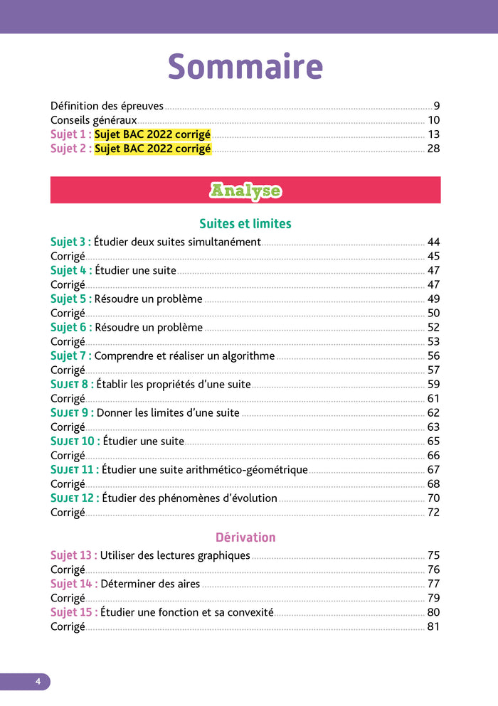 Annales Objectif Bac 2023 - Spécialité Maths
