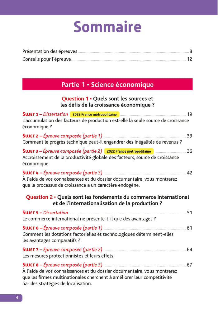 Annales Objectif BAC 2023 - Spécialité SES
