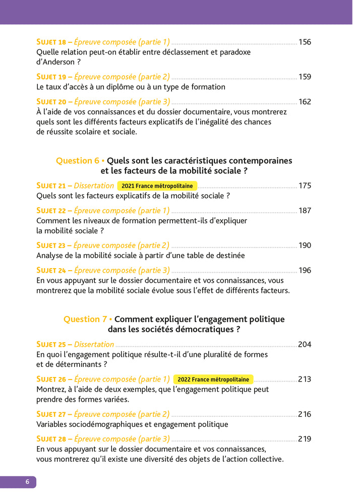 Annales Objectif BAC 2023 - Spécialité SES