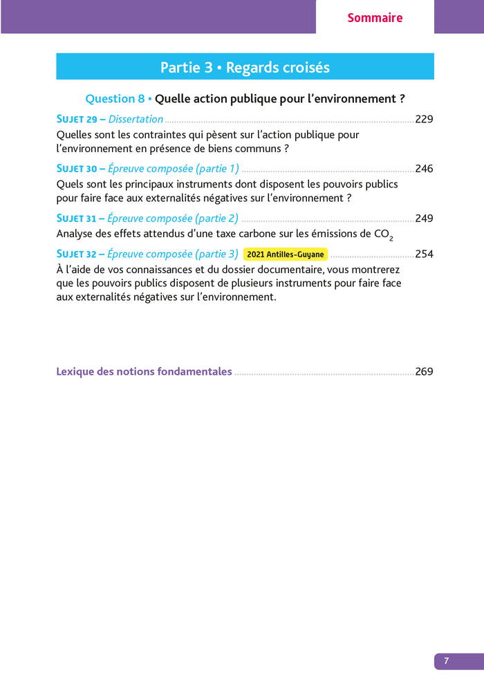 Annales Objectif BAC 2023 - Spécialité SES