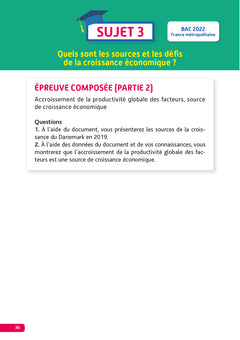 Annales Objectif BAC 2023 - Spécialité SES