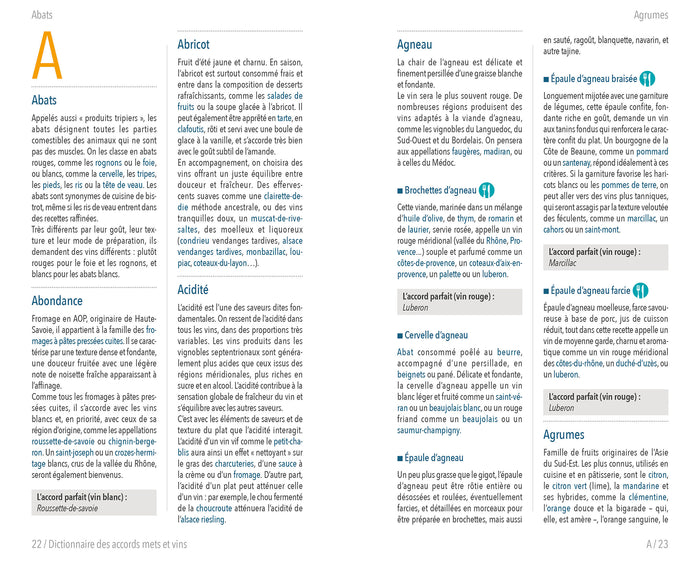 Le petit dictionnaire Hachette des accords mets et vins