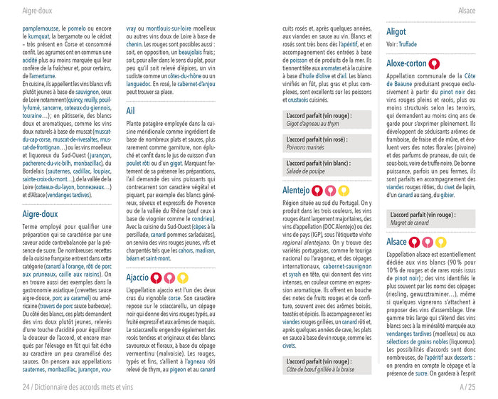 Le petit dictionnaire Hachette des accords mets et vins