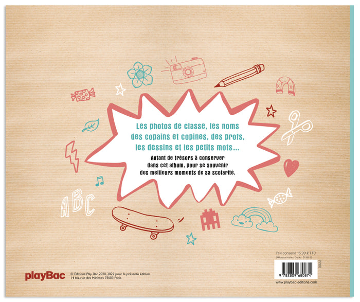 Mon album photos de classe - De la maternelle au lycée - 2025