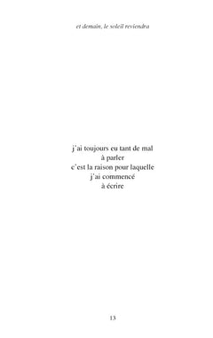 Et demain, le soleil reviendra