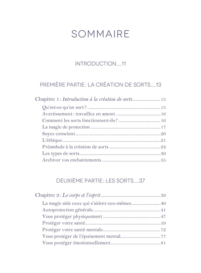 Les sorts de protection