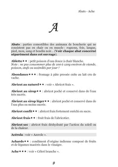 Dictionnaire alimentaire de l'hémochromatose