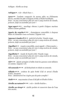 Dictionnaire alimentaire de l'hémochromatose