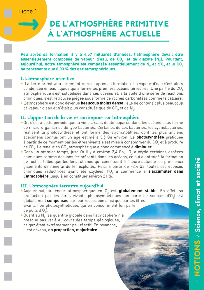 Les fiches du lycée - Terminale - Enseignement scientifique