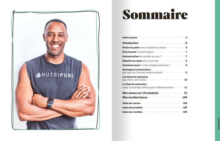 Meal prep pour perdre du gras - Kitchen Thérapie - 15 semaines de menus préparés à l'avance pour maigrir sans régime