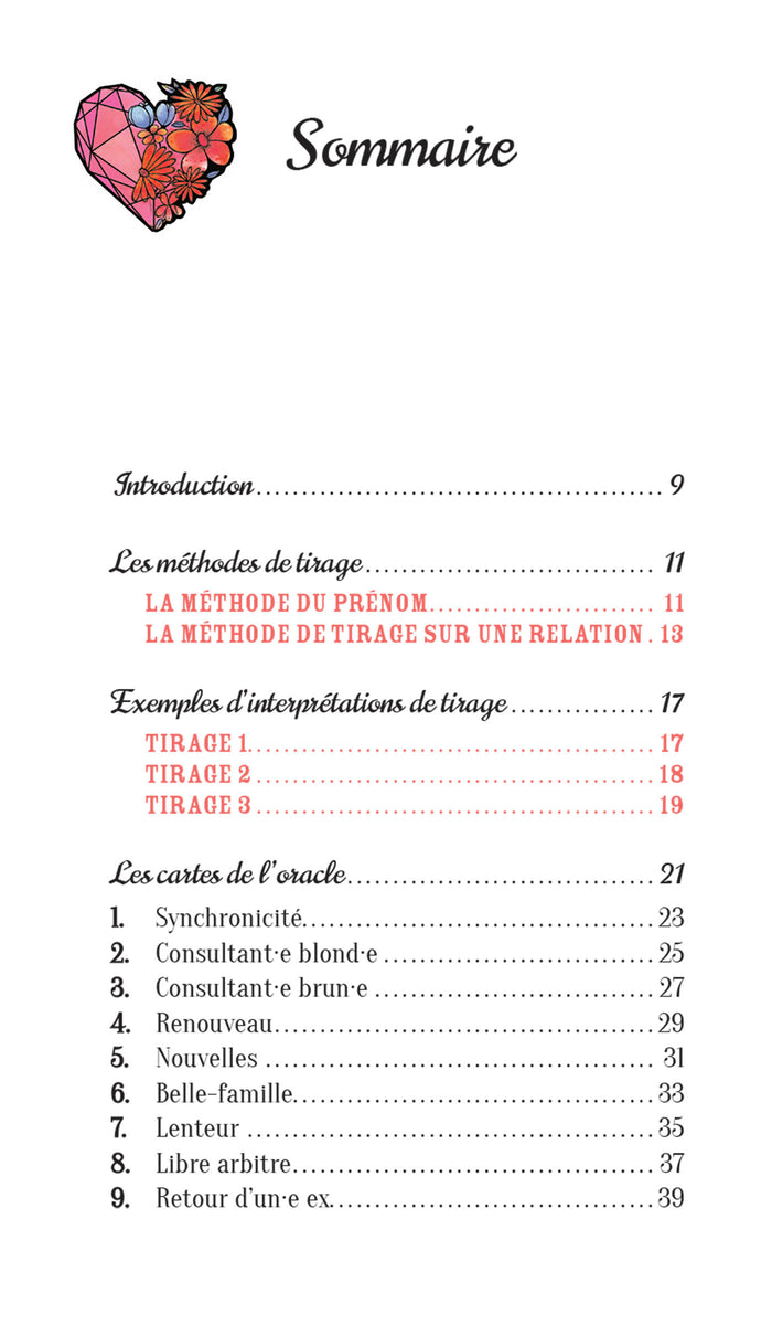 Les sens de l'amour - Cartes oracle
