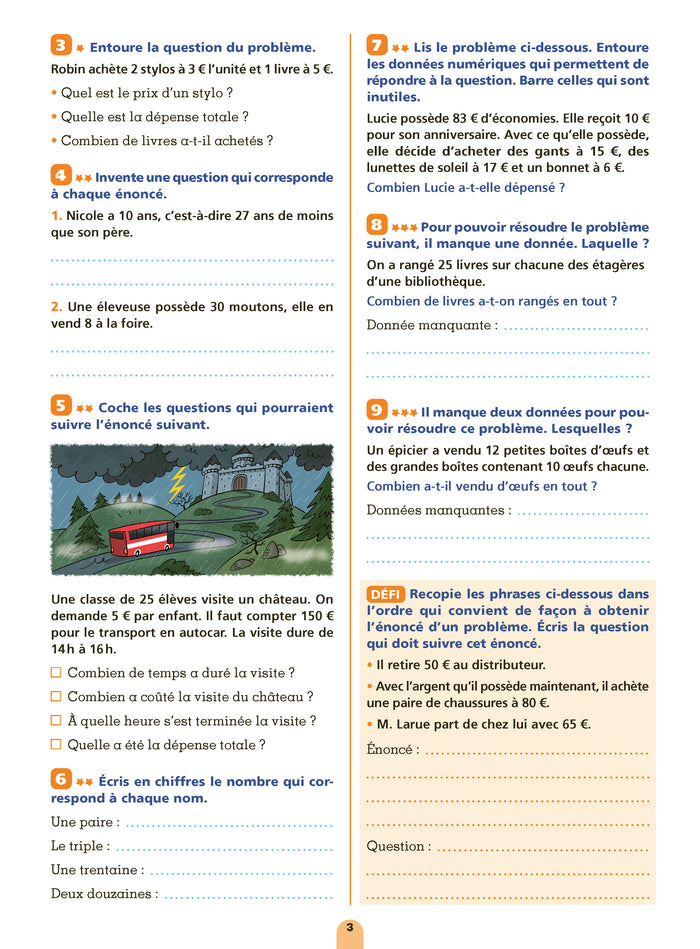 Mon cahier de problèmes de maths CM1