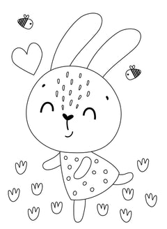 Mon gros livre de coloriage (Renard, lapin blanc)