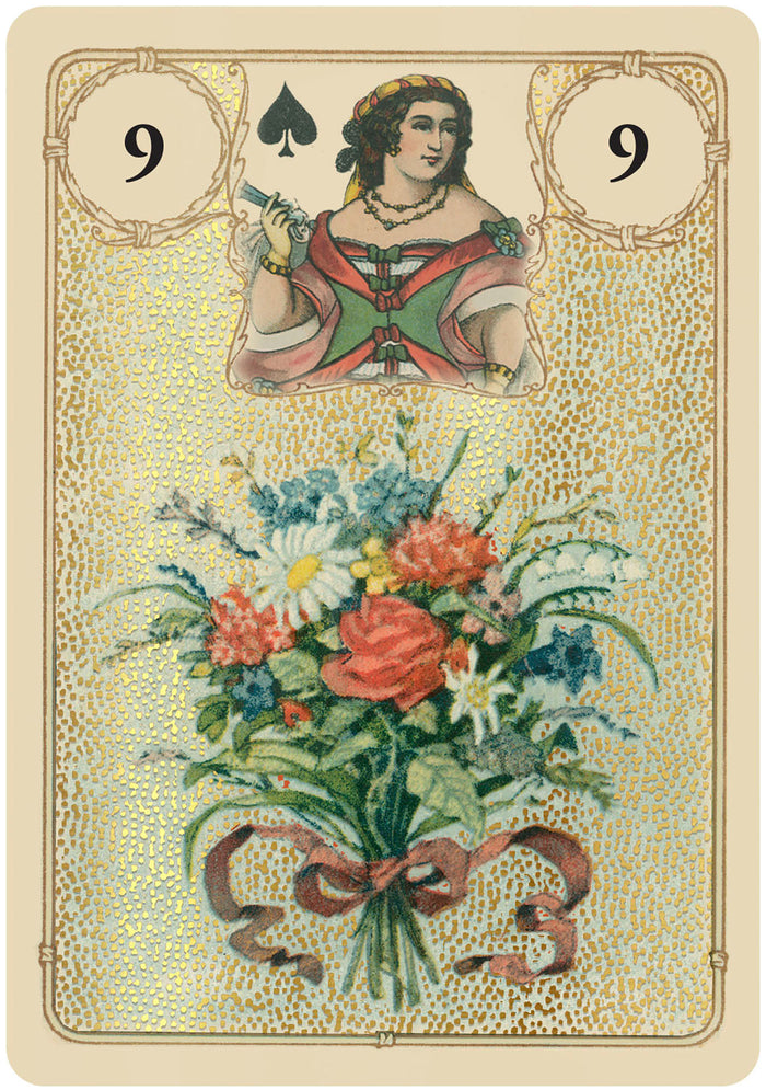 Coffret Oracle Lenormand doré
