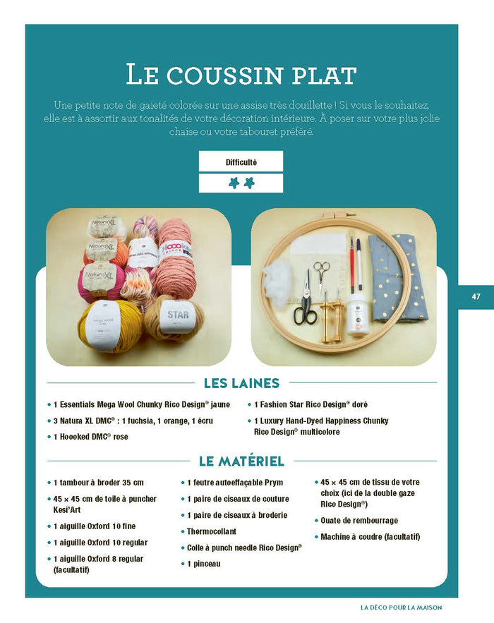 Punch needle créative en volume - Un livre pour tout savoir, pratique et accessible à tous