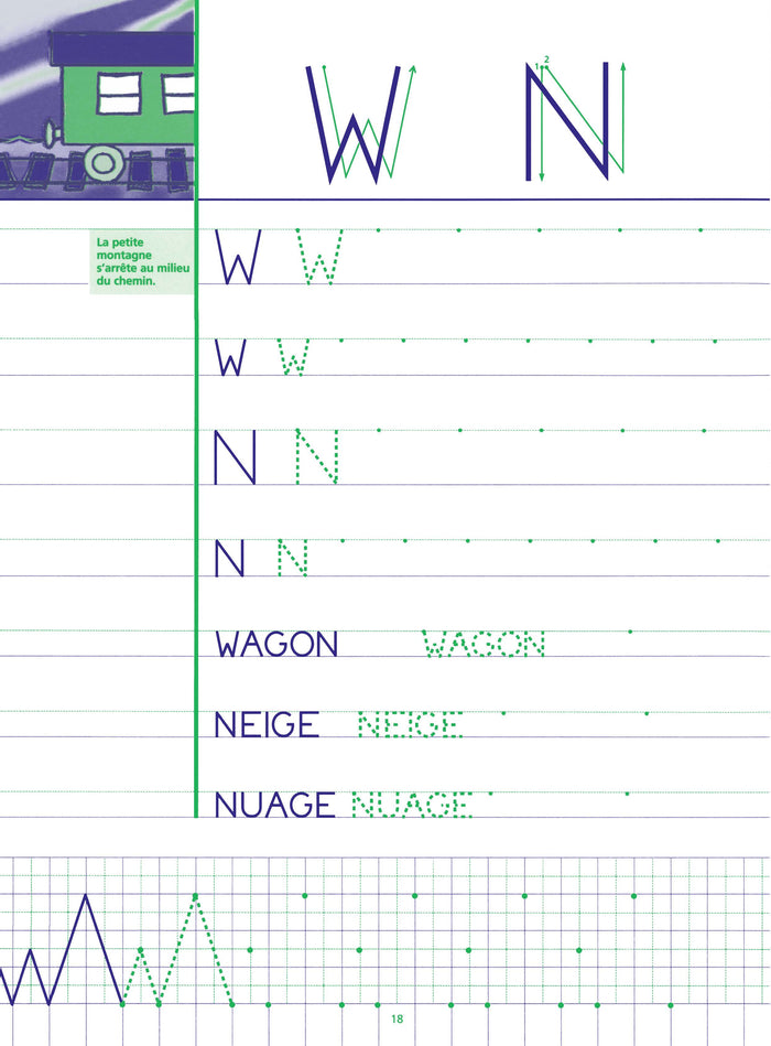Mon cahier d'écriture pour gaucher CP