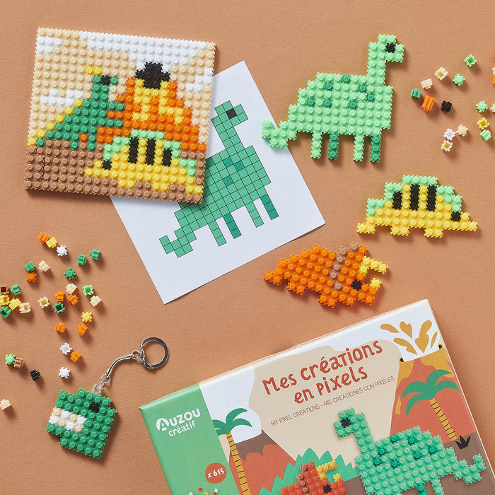 Mon coffret d'artiste - Mes créations en pixels - Dinosaures