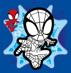 Marvel Spidey et ses amis extraordinaires - Je colorie sans déborder (Fond jaune) - Gros contours en relief !