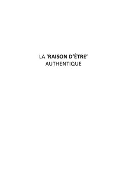 La raison d'être authentique