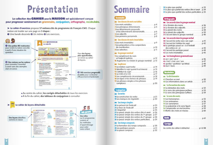 Français CM2 : Mon cahier pour la maison