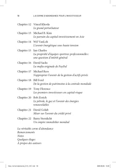 La Corne d'abondance pour investisseur