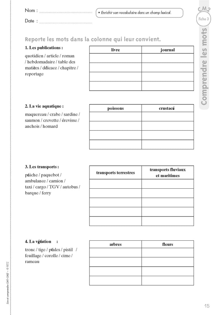 Lire et comprendre CM + Téléchargement