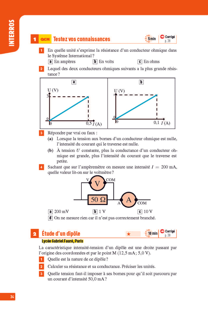 Physique-Chimie Seconde - Interros des lycées 2de